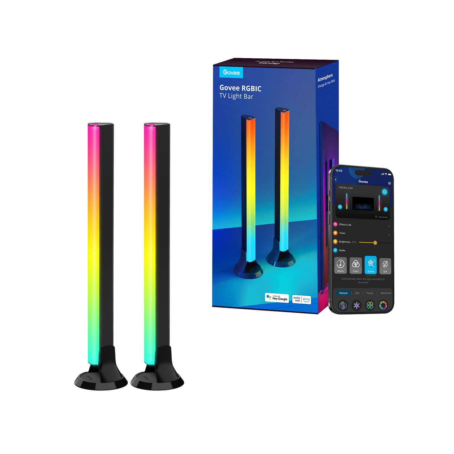 Refurbished Govee RGBIC TV Light Bars for 45-70 inch TVs